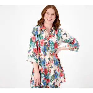 Cuddl Duds Crepe Knit Caftan Tunic