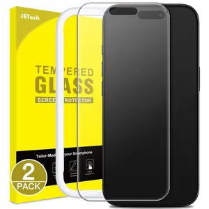 JETech Matte Screen Protector for iPhone 17 Series, Anti-Glare 9H Tempered Glass Film, Anti-Fingerprint, Smooth Touch, Easy Installation, Case-Friendly, 2-Pack