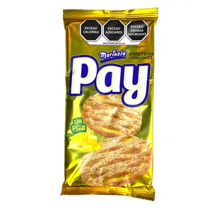Marinela Pay de Pina o Nuez - 96-110 grams per bag - 2 Pineapple or Walnut Pays Per Bag - Product of Mexico - Authentic Mexican Snack