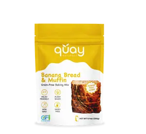 Quay Naturals Banana Bread & Muffin Mix Grain-Free Gluten-Free Non-GMO Dairy-Free Almond Flour Organic Coconut Sugar Plant-Based Baking Mix