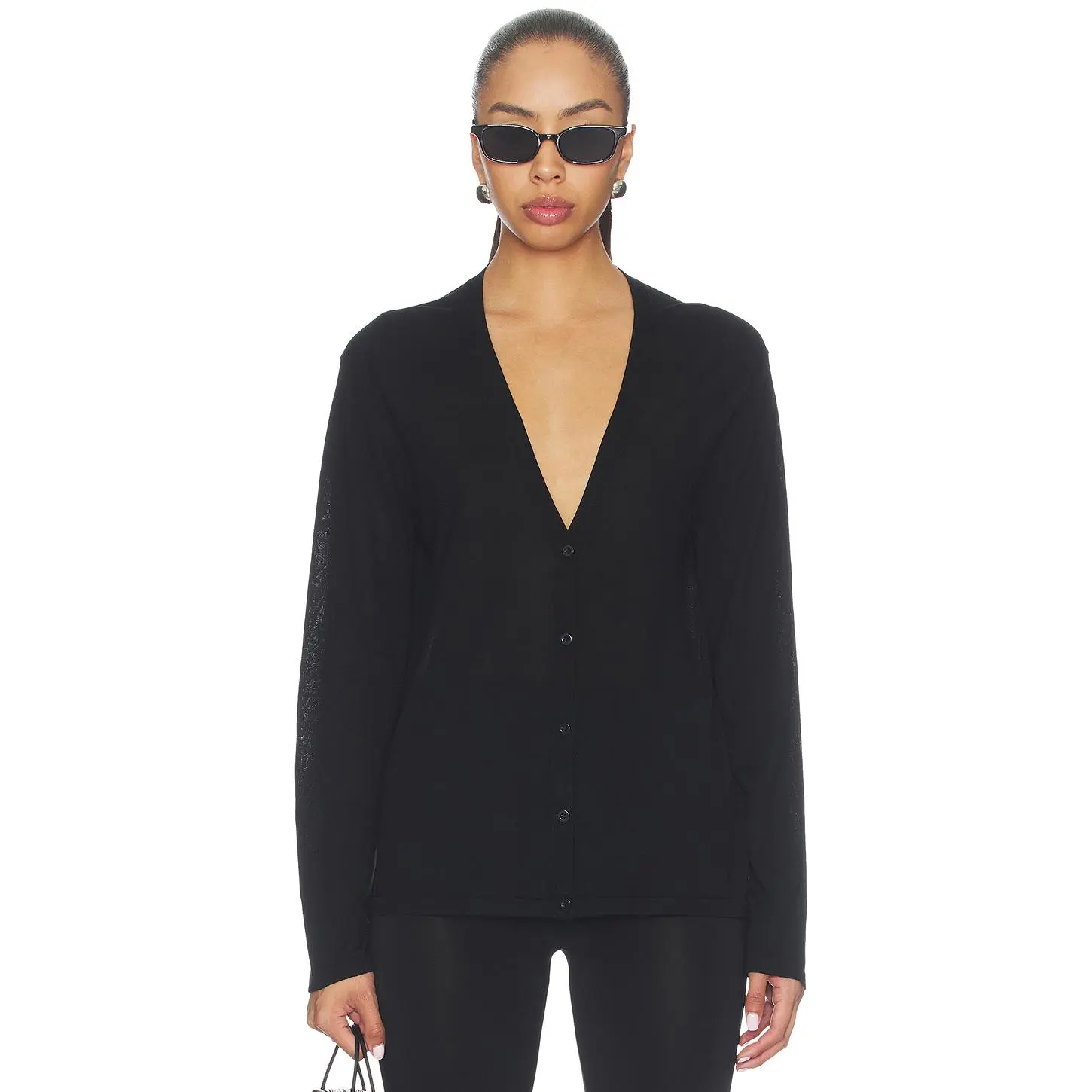 EAVES Finch Cardigan in Black