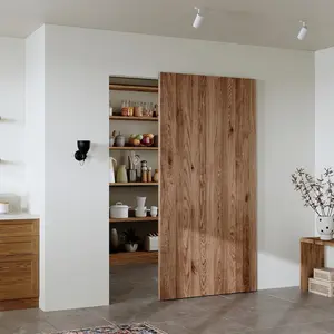42" Concealed Sliding Barn Door Hardware Kit with Soft Close Mechanism for 34in Passage Opening,  Sliding Door Hardware, Wall Mount for Interior Wooden Door (NO Door)