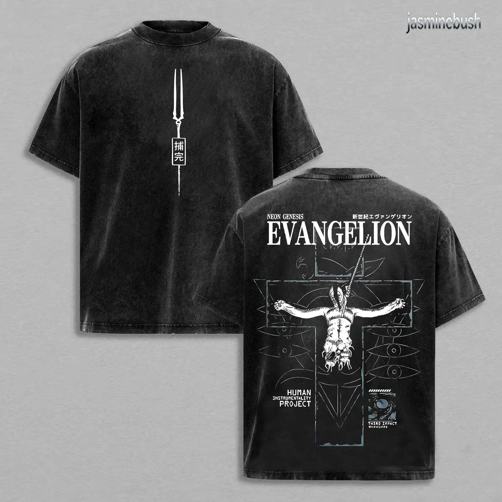 Evangelion Washed T-Shirt, Game Shirt, Crewneck, Casual Graphic Tee,Anime Merch, Top Tshirt Streetwear graphic tees Oversized Fabric heavy cotton casual streetwear vintage usa classic crewneck t-shirt