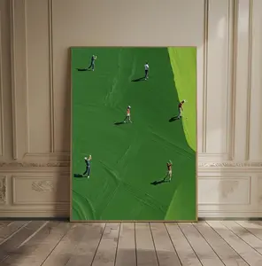 [SALE UP TO 43%] Retro Golf Print, Vintage Sports Poster, Classic Golf Oil Painting for Man Cave, Office, or Game Room Decor, Gift for Golf Enthusiasts [UNFRAMED]