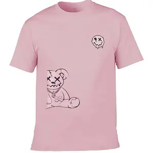 Boys' Casual Short Sleeve T-Shirt - Summer Knit Top with Galactic Bear Design, Crew Neck, Regular Fit for Youngsters, Summer Casual Wear|Kids Fashion|Knit Constructio