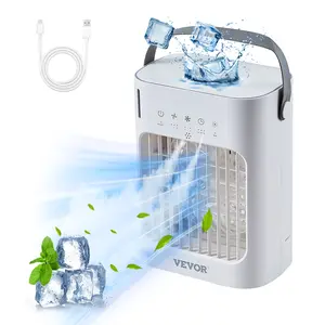 【fathersdaygift】VEVOR Portable Air Conditioner 4-in-1 Evaporative Air Cooler 700ml Water Tank, Evaporative Cooler Fan, Multifunction Fan