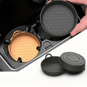 2-Piece silicone car coaster, car water cup mat, non-slip and heat insulation.