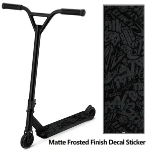 Large matte skateboard sticker Penny board black and white graffiti style pattern scooter sticker, scooter sticker, matte surface wear