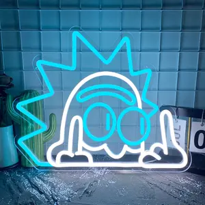 Rick Sanchez Anime Neon Light, USB Powered Dimmable LED Light, Artistic Wall-Mounted Neon Light, Home Decor Light, Perfect Birthday Gift, Neon Light Sign