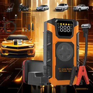 12000mAh Portable Jump starterwith Air Compressor, 150PSl, 12VCar Battery Jump Box, 12L Gas & 10LDiesel Engines, Wireless, SafeClamps for Easy Use Auto Accessories