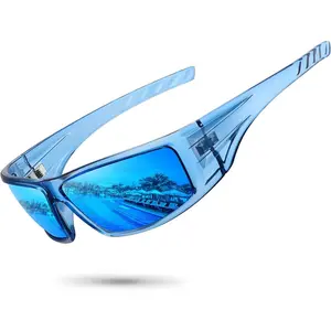 Polarized Sports Sunglasses for Men Women Unbreakable Frame Cycling Fishing Wrap Around UV400 uv Protection shade outdoor glasses trendy casual Mountain Bike