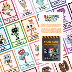 Dandy's World Toon Pack - 53 Character & Strategy Cards | Trading Deck | Unofficial Fan Merch | Vee, Astro, Pebble, Rudie, Cosmo, Boxten | Collectible Chaos for Fans