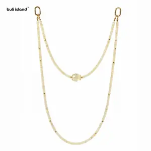 buli island Citrine Crystal Necklace Handmade Multi-Use Phone Lanyard Glasses Chain Wealth Confidence Gift for Women Career