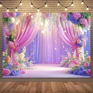 Dreamy Curtain Background Cloth, Multifunctional Indoor Outdoor Photography Backdrop, Wedding Party Backdrop, Perfect for Weddings, Bridal Showers, Birthdays, Anniversaries