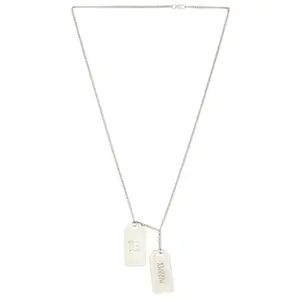 MISBHV Forever Dog Tag Necklace in Silver