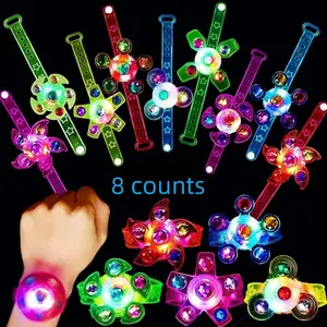 Random Color Light Up Wristband, 8 Counts/set Glow in The Dark Wristband, Party Favors Assortment for Birthday Wedding Festival, Party Gift