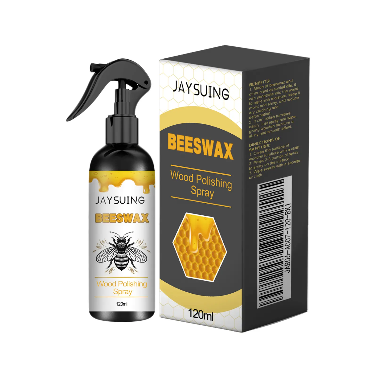 Beeswax Spray,Bees Wax Furniture Polish and Cleaner,120ml,Beeswax Cleaner Spray for Floors and Furniture,Polish and Cleaner Protective Conditioning Formula,Non-Toxic & Eco-Friendly