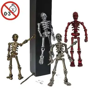 Magnetic Skeleton Model Kit, DIY Jointed Poseable Figure, Medieval Knight Design, Perfect for Desk Decor & Game Scenarios