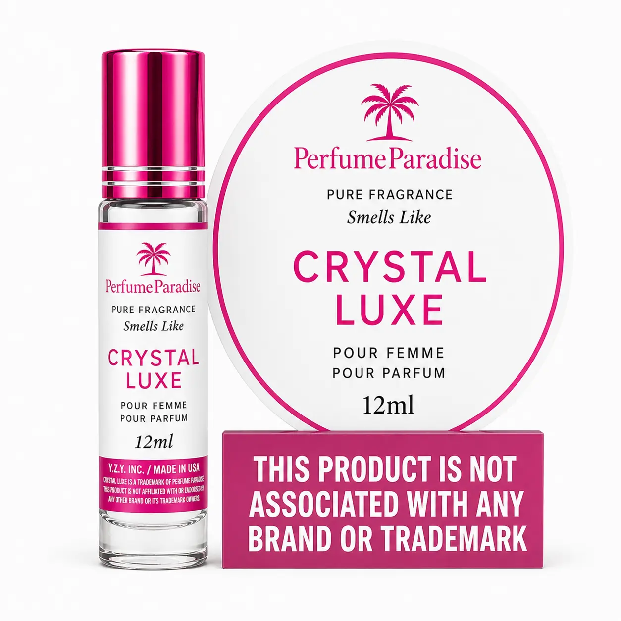 PERFUMEPARADISE Crystal Luxe Roll-On Scent Oil – 12ml Alcohol-Free Long-Lasting Oil-Based Fragrance | Travel-Friendly Roller Bottle