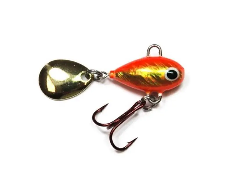 Lunkerhunt Magic Bean Micro Tail Spin Fishing Lure - 1/4 oz (1/4 oz), 3/4 inch, Glow Design, Ideal for Ice Fishing to Attract Strikes, 1/4 Ounce, Lures