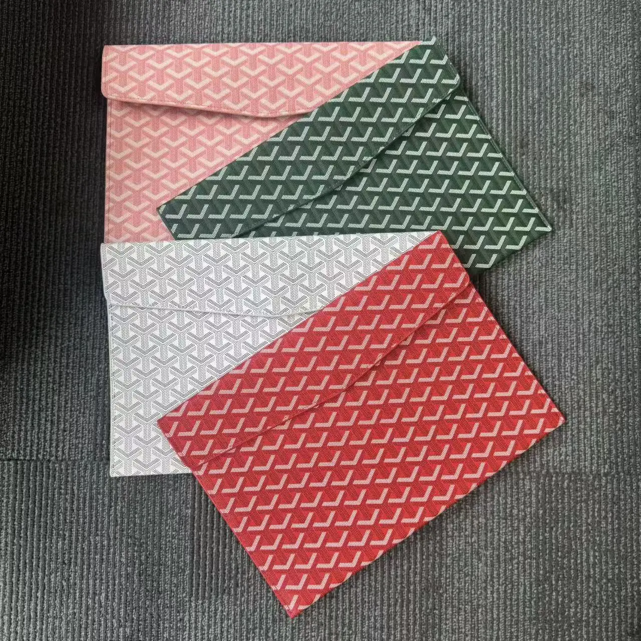 Geometric Chevron Laptop Sleeve PU Leather Envelope Case Protective Cover for MacBook A4