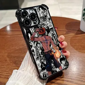 Anime New Ace Cool Phone Case Suitable for iPhone 17 16 15 14 13 12 11 Pro Max Air X XSMAX Plus Anti Fall Transparent Soft Back Cover,Durable Material, Lightweight Cover