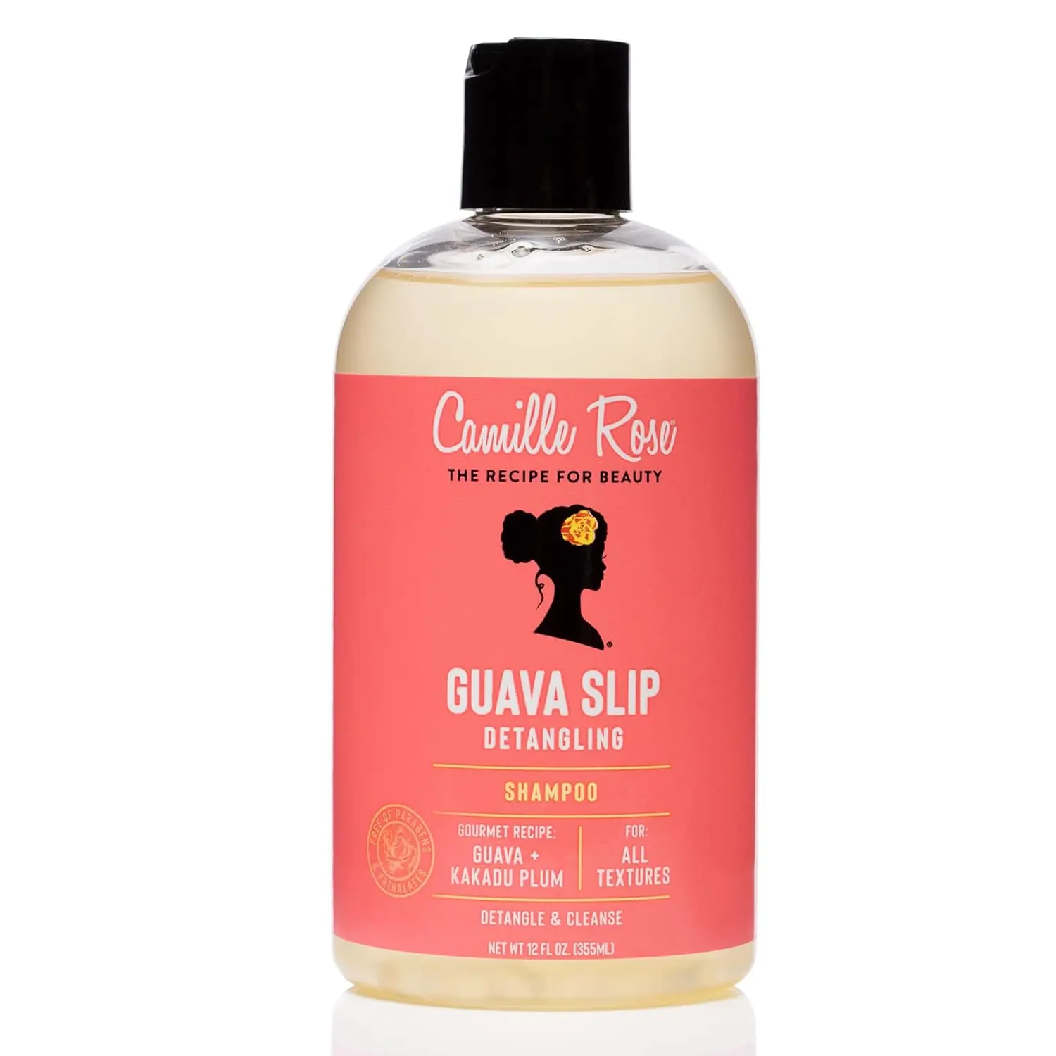 Camille Rose Daily Cleansing Conditioner, Detangling & Smoothing Liquid with Mango & Kakadu Plum for Any Hair Texture, Alcohol Free, 12 fl oz, Haircare, Nourishing, Hydration, Adults, Gentle, Guava Extract