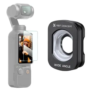 K&F CONCEPT Wide-Angle Camera Lens for DJI Osmo Pocket 3 (Lenses Only), Magnetic Attachment, Multi-Coated Optical Glass
