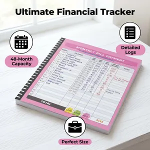 Financial Planning Notebook, Bill Payment Tracker, Budget Organizer, Monthly Expense Record, Home Budget Log, Office Expense Management