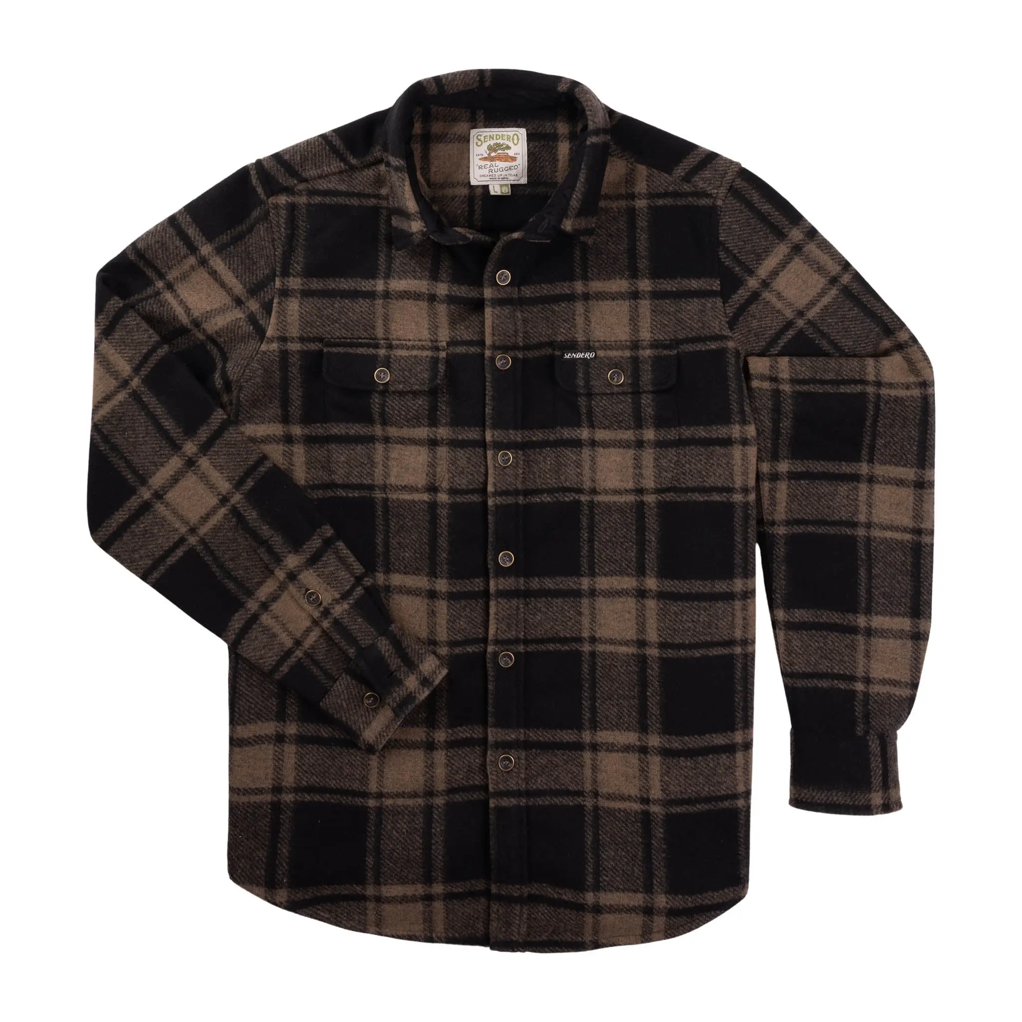 Pinedale Flannel Shirt - Tan/Black