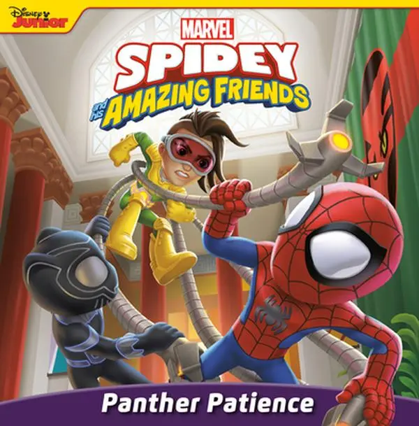Spidey and His Amazing Friends: Panther Patience - Disney Super Hero Children's Literature & Art Paperback Book with Stickers