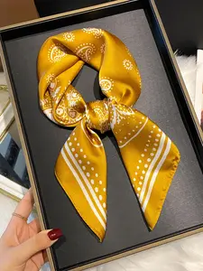 Bohemian Style Square Scarf 27.6'' X 27.6'', Lightweight Versatile Head Scarf & Neck Wrap for Women and Girls, Perfect for Spring & Summer Fashion, Boho Style Scarf