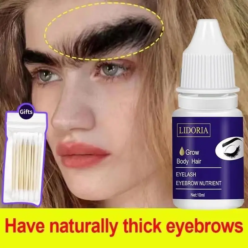 Eyebrow Growth Serum for Fuller, Thicker Brows and Lashes - Strengthening & Lengthening Enhancer to Reduce Hair Loss, Nourishing Treatment for All Skin Types, 10ml, Lash Care, Eyelash Enhancing Eye Treatments, Long Lashes Beauty