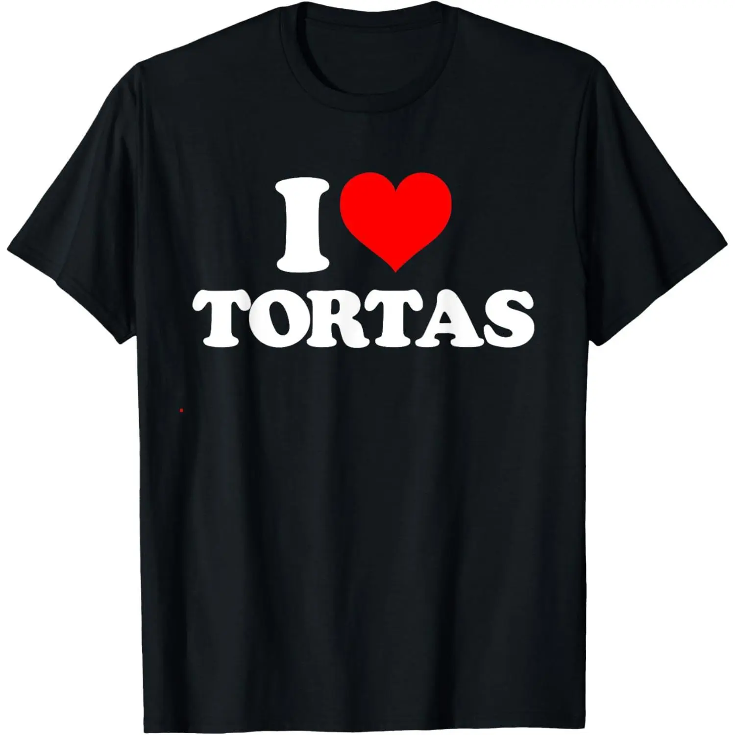 Men's Cotton Short-Sleeve Casual Sports T-Shirt, I Love Tortas Graphic Top, Streetwear, Shortsleeve