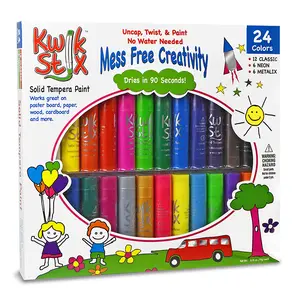 The Pencil Grip TPG604 Kwik Stix Push Pen Chalk, 12 Classic Paint Sticks, Pack of 24