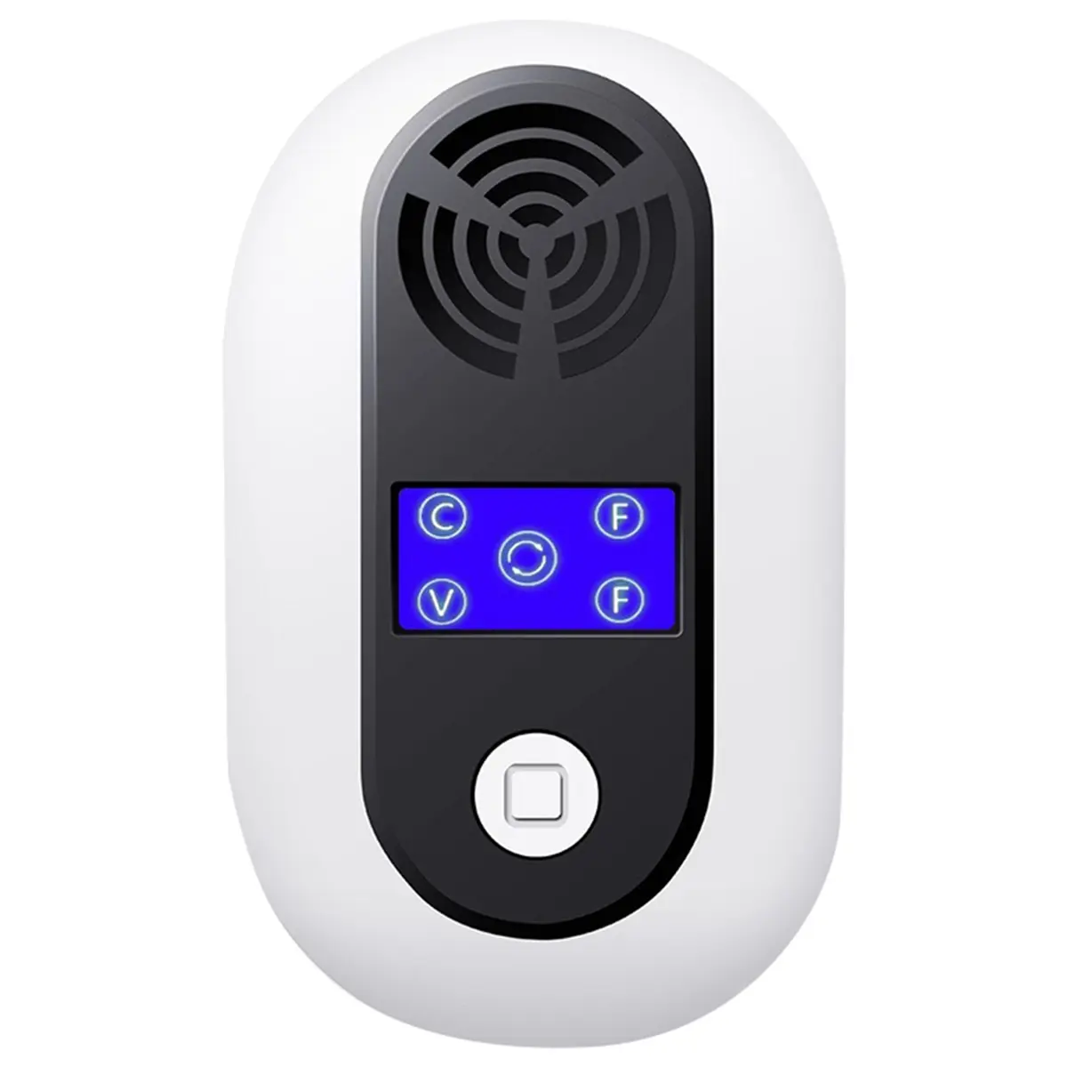 Electronic Pest Repeller, Plug-in ABS Plastic Device for Home Use, Acoustic & Electromagnetic Pest Control with Nightlight Mode, Repels Rodents & Insects - EU Plug Type, Spiders, Mice, Rats, Mosquitoes, Cockroaches, Less Than 5W, Corded Device