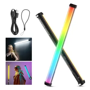 NEEWER Basics 21" Magnetic RGB Light Wand, CRI95 Dimmable 14W LED Handheld Video Tube Lighting Stick with 51 RGB Modes, LED Fill Light