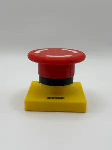 Emergency Stop Button Fidget Toy: 3D Printed Desk Clicker