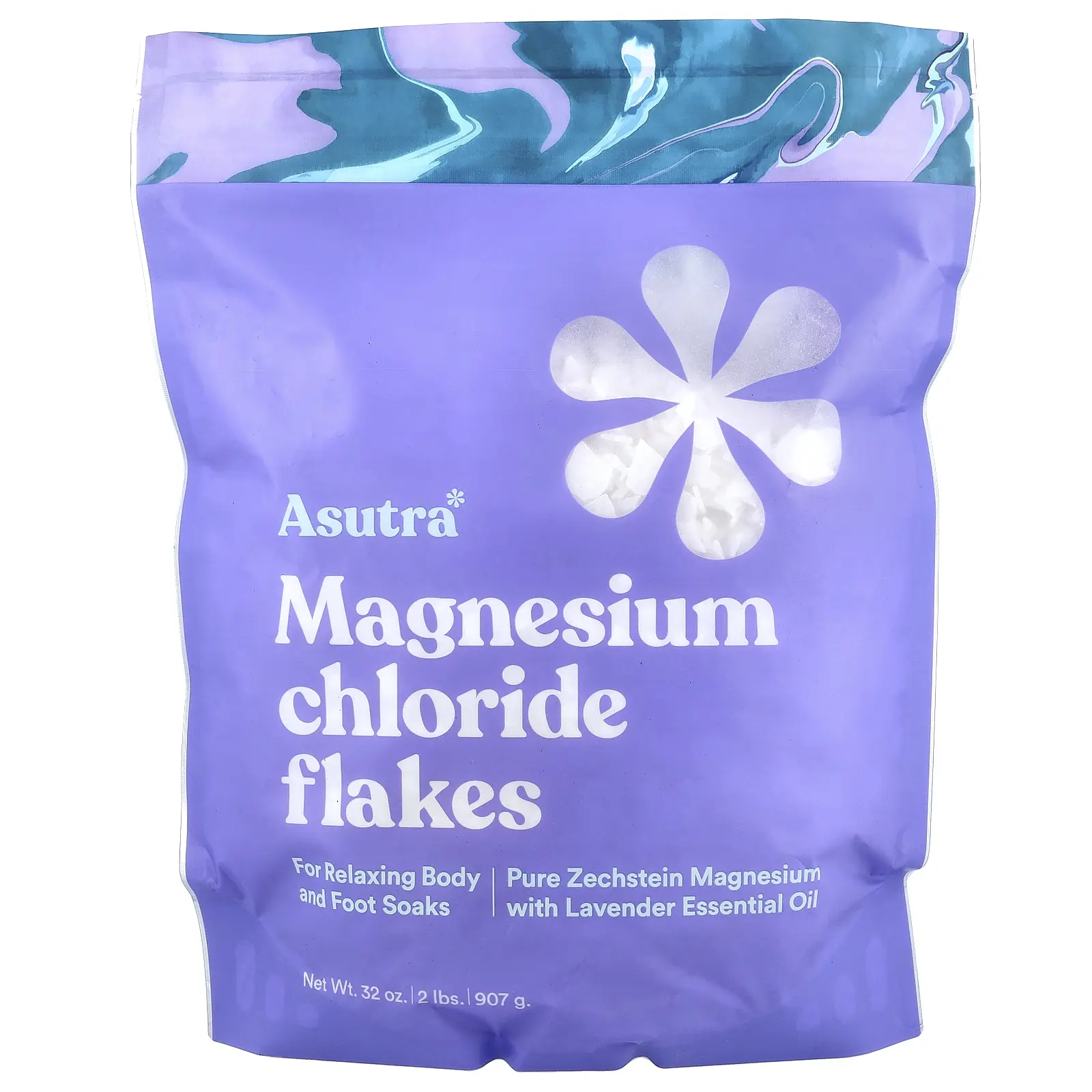 Asutra Magnesium Chloride Flakes, 32 oz (907 g)