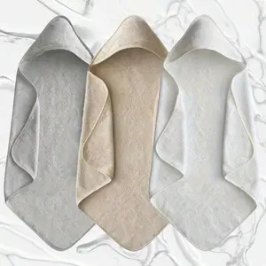 2pcs Baby Hooded Towel Soft Skin-Friendly Comfortable High Absorbency Fall Winter Wearable Cape Newborn Bathing Use Washes No Shedding Pure Color Gift Shower Towels
