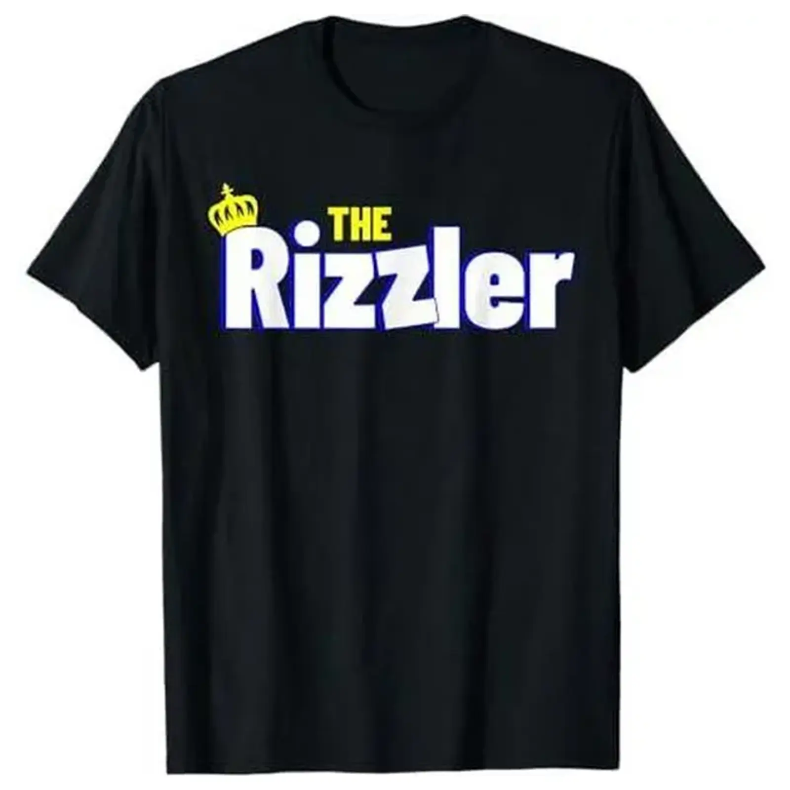 Premium Soft Cotton Unisex The Rizzler Rizz King Yellow Crown Viral Internet Slang Meme Teen Boy Streetwear Crew Neck Graphic Tee
