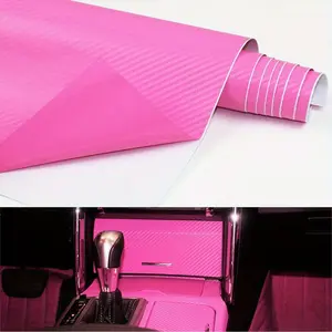 Carbon Fiber Vinyl Wrap Film, Waterproof Car Sticker, Self-Adhesive Decals for Console, B-Pillar, Computer Laptop, Modification Auto Motorcycle Accessories