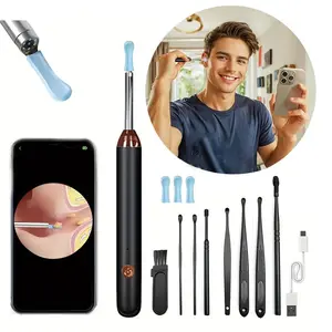 Wireless Earwax Removal Tool, 1 Set Visual Ear Wax Removal Tool with Camera & Light, Ear Wax Removal Kit for iOS & Android