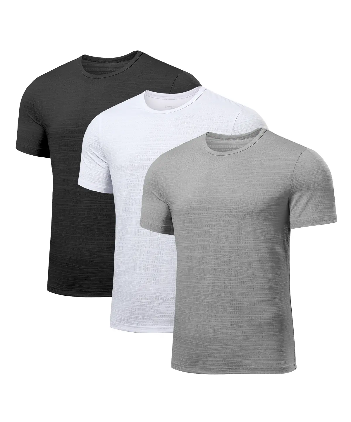 Arjen Kroos Men's Jacquard Mesh Athletic Undershirt - Ice Silk, Quick-Dry, Wrinkle-Resistant, Dry Fit Stretch Athletic Apparel for Fitness