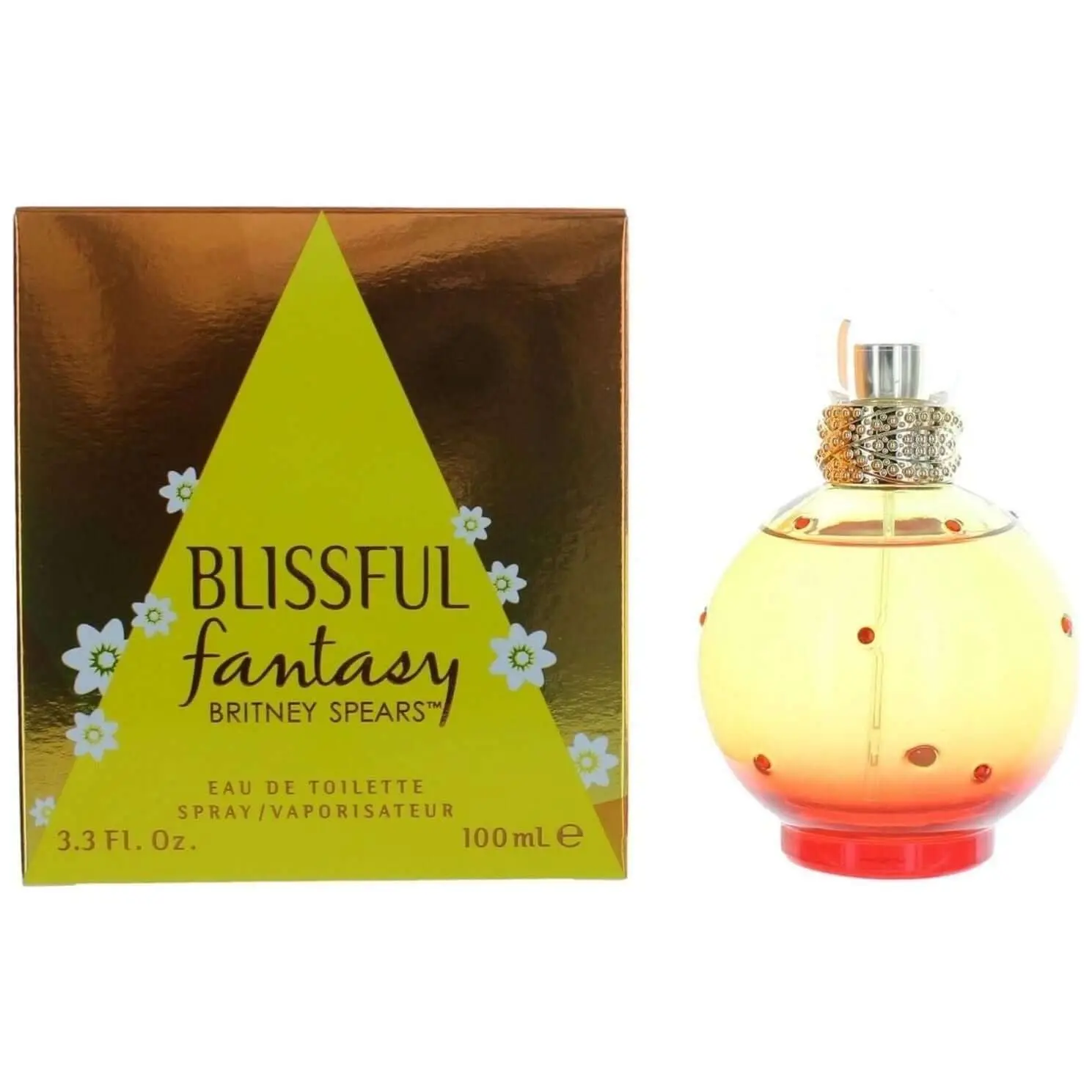 Britney Spears Blissful Fantasy Women's Eau de Toilette (EDT) - Clean Girl Perfume, Women's Fragrance, Floral Blend Scent with Lily, Jasmine, Musk, 3-3.9 fl oz (3.3-3.4 fl oz Range), New Box, Gift Idea, Gift Idea For Women