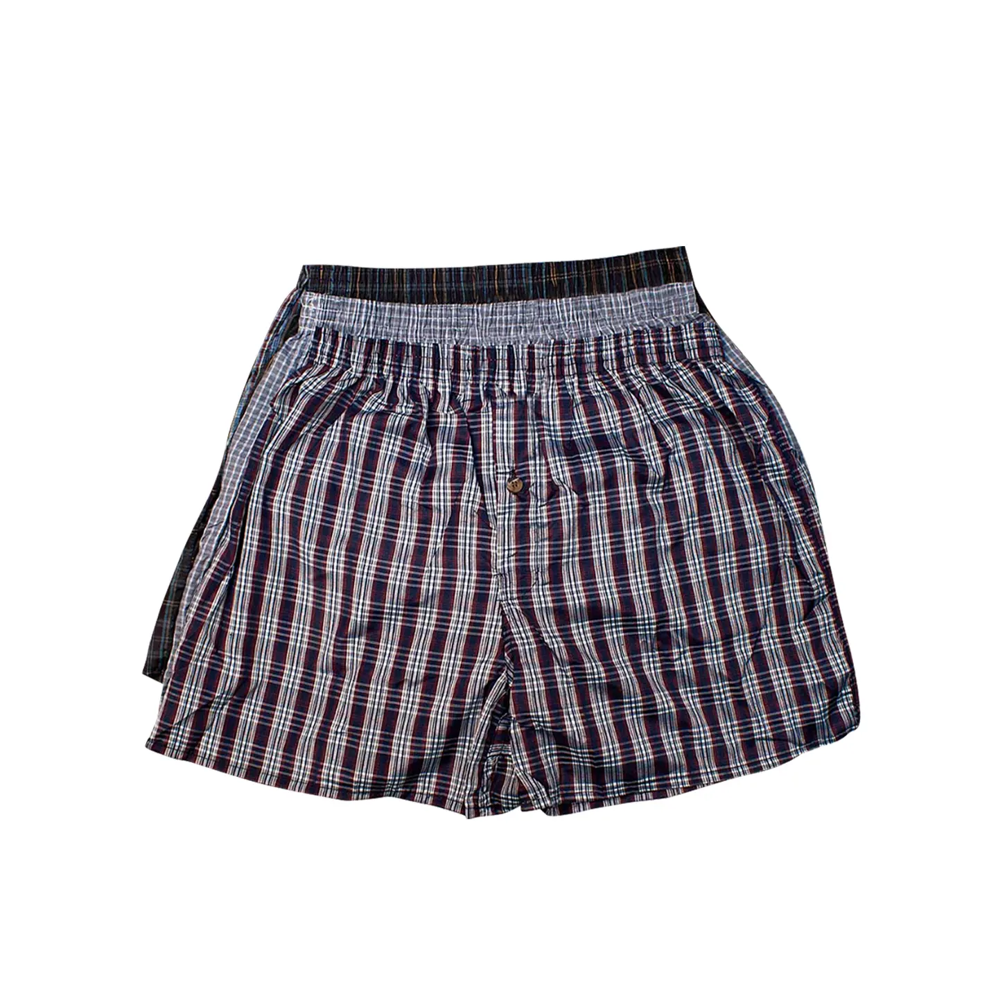 3 Pack Men's Boxer Shorts Random Mixed Color Pack Woven Relaxed Fit Boxers for Men Soft Breathable High quality Underwear with Elastic Waist Menswear