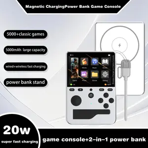 2026 5000mAh Power Bank Handheld Game Console 20W Fast Wireless Charging 6K Games for Apple Android Smartphones 3D Surround Sound Aluminum Alloy Durability