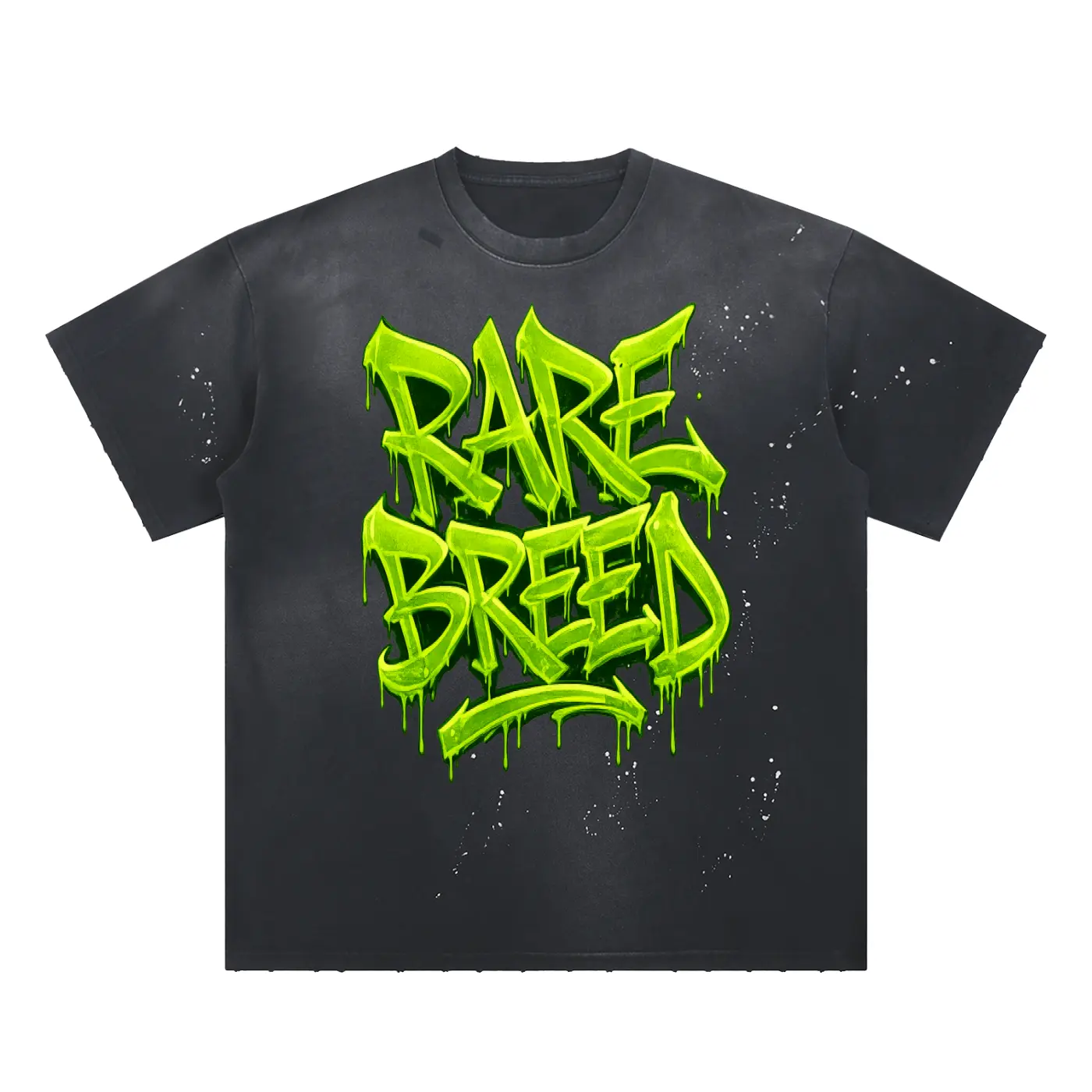 Hand-Frayed Sunfade Paint Splatter T-Shirt