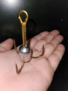Weighted snagging hook-barbless