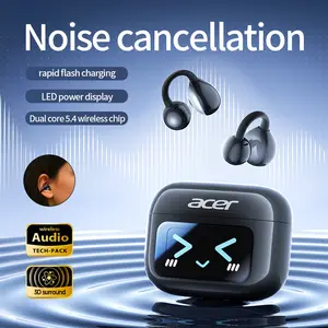 Acer OHR556 Smart Touch Screen Headphones, Open-Ear Noise-Canceling Earbuds, Wireless Gaming Earphones, HIFI Sound Quality Music Headset for Gaming Travel Sports Built-in Mic, Electronic Audio & Video Product